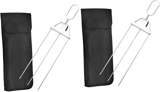UPKOCH 2sets Stainless Steel Barbecue Fork Picnic Grilling Tool for Outdoor Bbq Ergonomic Design for Marshmallow Toasting Gatherings and Parties