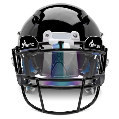 MENOLY Football Visor, Youth Football Helmet Visor, Scratch Resistant, UV Block, Facial Protection Visor for Football Helmet