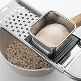 FUBESK Máquina de masa multifuncional y cortador de queso con cortador de verduras, colador de fideos de acero inoxidable, para cocina, color plateado