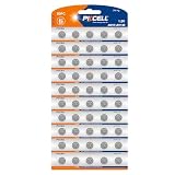 PKCELL 50 Pack LR1130 Battery AG10 389 390 LR54 Button Cell Battery for Watches, Calculators, Lasers, and More