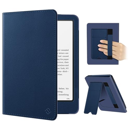 Image of Fintie Case for 7 inch /6.8 inch Kindle Paperwhite(12th /11th Generation-2024 /2021) and Kindle Colorsoft Signature Edition -Slim Foldable Stand Cover Auto Wake /Sleep for Paperwhite 2024, Navy