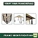 Garden Winds Durable 350 Replacement Canopy Top Compatible with Harbor 12' x 12' Gazebo Models X1250B, GFS01250B, GFS01250A - Beige