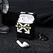 Gift-Hero Compatible with Airpods 1&2 Soft Silicone Cute Case,3D Fun Luxury Funny Cool Stylish Designer Kits Character Skin Fashion Chic Cover for Girls Boys Kids Teens Air pods (Black White Suitcase)