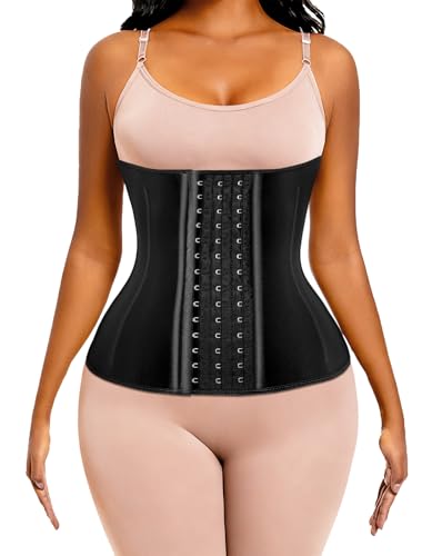 ECOWALSON Waist Trainer for Women - 9/25 Steel Bones & Additional Extender Cincher Corset for Hourglass body Shaper