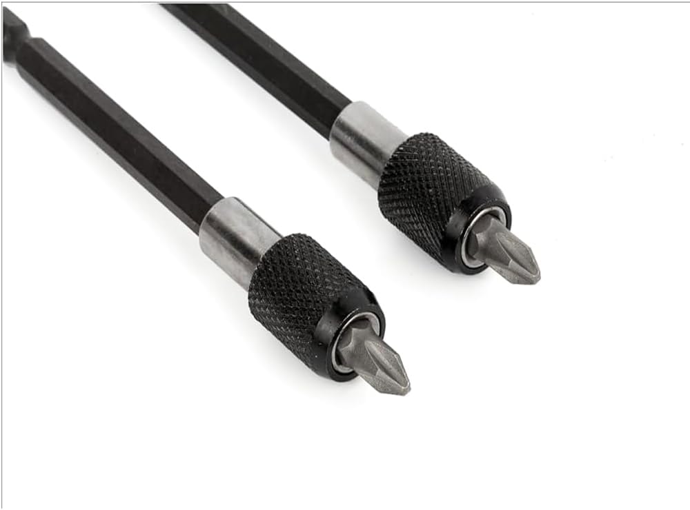 5 Pieces Magnetic 60MM/2Inches Extension Chuck Drill Bit Adapter 1/4 Inch Hex Shank Automotive Quick Release Screwdriver Nut Extender Adapter Set