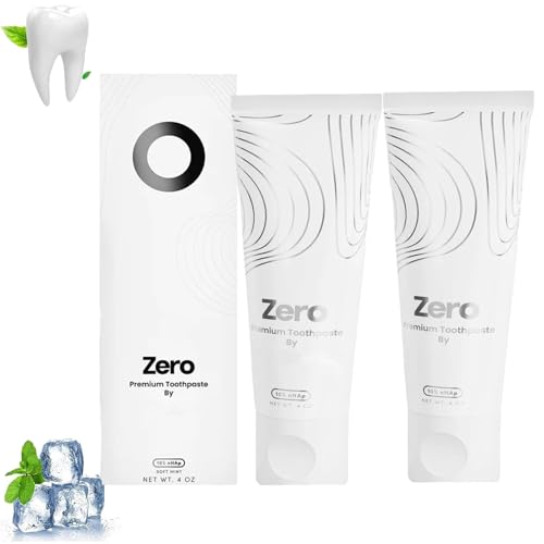 Pasta de dientes Zero con 10% de nanohidroxiapatita para una protección avanzada del esmalte, pasta de dientes natural sin flúor para dientes sensibles (2PCS)