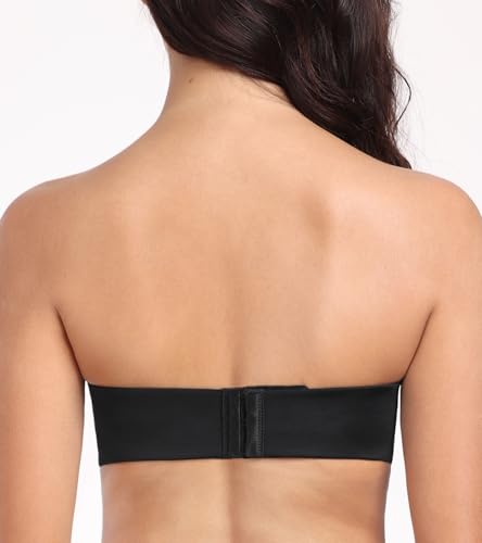 Image of Lemorosy Women's Wireless Push Up Anti-Slip Strapless Bra | Non-Slip Stay-Put Support, No Underwire, Invisible Plunge Padded Cups, Comfortable Everyday Wear