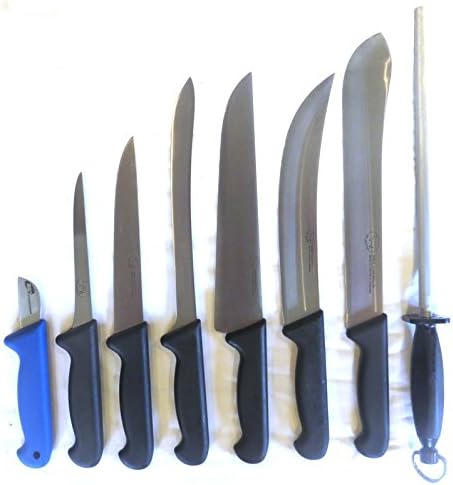 "SMITHFIELD" SHEFFIELD MADE 8 PIECE KNIFE SET.