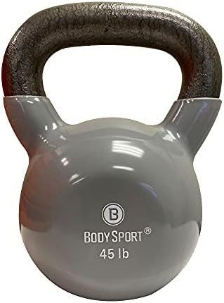 Miniatura 6 de Body Sport Pesa rusa recubierta de vinilo de hierro fundido, pesas rusas para levantamiento de pesas, pesas rusas de entrenamiento de fuerza,