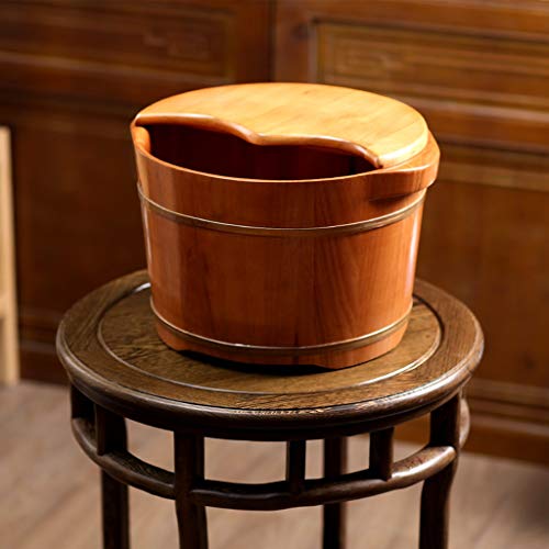 Bañera de madera para pedicure spa de pies miniatura 5