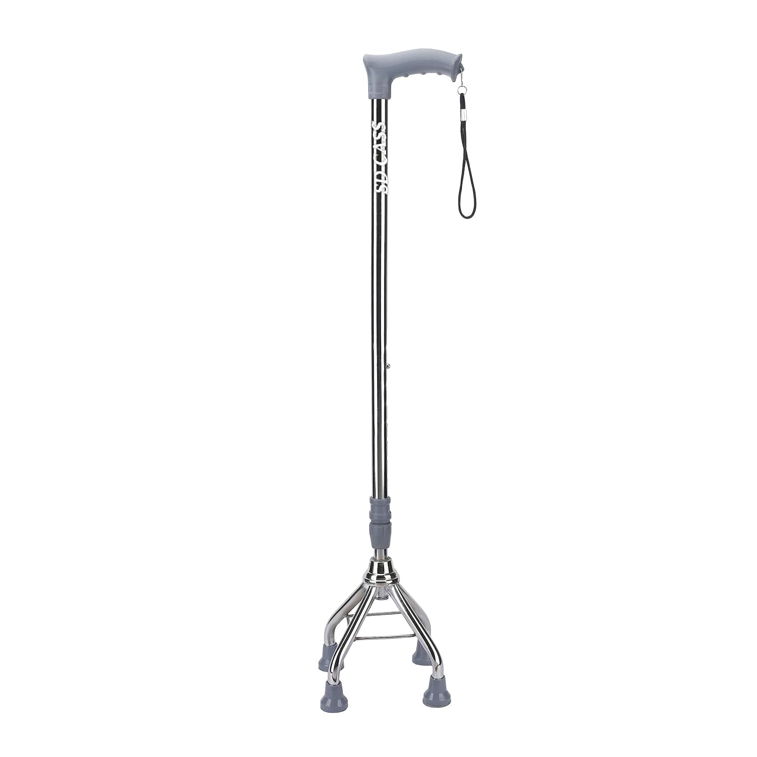 4 Leg Walking Stick for Old People | Adjustable Height Heavy Duty Portable| Ideal for Senior Citizen,Old,Light Weight,Medical Walking Stick Metal Steelness Steel(M Black) (B0CKBSL57Y) Amazon Price History, Amazon Price Tracker