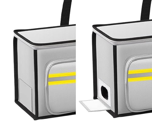 Tamfile Fireproof Lipo Battery Bag Can Withstand 110+ Lbs, Large Capacity Lipo Bag With Pockets And Shoulder Strap, Explosionproof Lipo Safe Bag For Lipo Battery Storage,Transport And Charging #TOP6