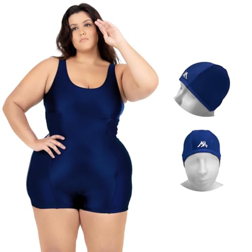 Maiô Plus Size Feminino Com Perninha Sem Bojo Todo Forrado Nataçã...