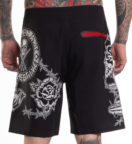 Sullen Main Street Tattoo Lifestyle Graphic Swim Boardshorts Black2