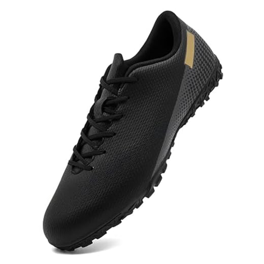 HaloTeam Men's Soccer Shoes Cleats Professional High-Top Breathable Athletic Football Boots for Outdoor Indoor TF/AG,R2050 Black,7.5 US