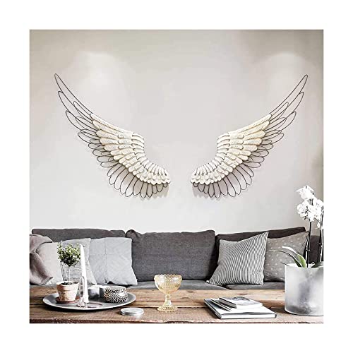 Ailes d'ange en métal décoration murale chic pour chambre adulte