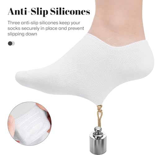 Image of wernies No Show Socks Women Low Cut Ankle Socks Non Slip 4 /8 Pairs