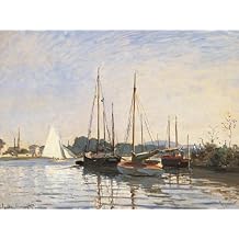 ART.COM Wall Art Print القوارب الشراعية في Argenteuil بواسطة Claude Monet ، 16 &times; 12 بوصة