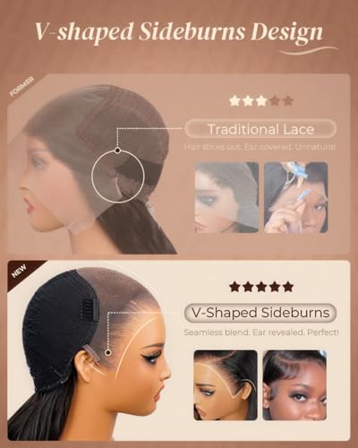 Arabella Hair 13x6 Lace Front Wigs Human Hair Body Wave HD Lace Front Wig 250% Density Ear-to-Ear Glueless Wigs Human Hair Pre Plucked Pre Bleached Pre Cut (22in, 13X6 Body Wave Wig) - Image 6