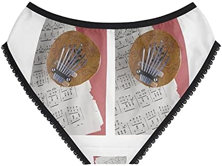 SpreadPassion Women's Coconut Kalimba Thumb Piano Panties, Coconut Kalimba Thumb Piano Underwear, Briefs
