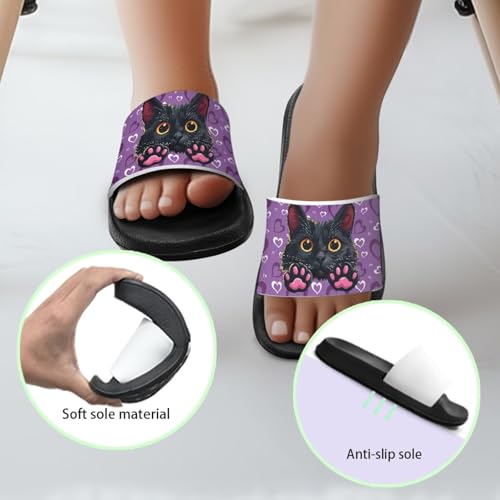 Kids Slide Sandals Cat Themed Anti-Slip Girls Boys Sandals for Beach3