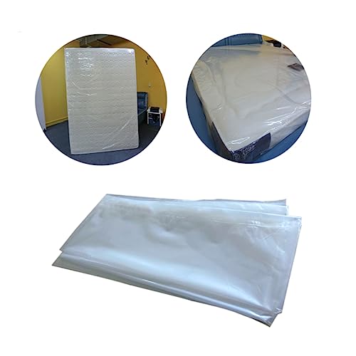Levemolo Transparent Plastic Film Mattress Cover Heavy Duty Mattress Bag Storage and Moving Fits Standard Extra- Pillow-top Variations Protects Against Stains and Dust
