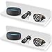 Wall Mounted Small Floating Shelf Stick On Wall Shelves for Bedroom,Kitchen,Bathroom Bedside Shelves to Display Speakers,Photo Frame,Watch,Keys,Cosmetics-Damage Free-Plastic-White(2Pcs/Set)
