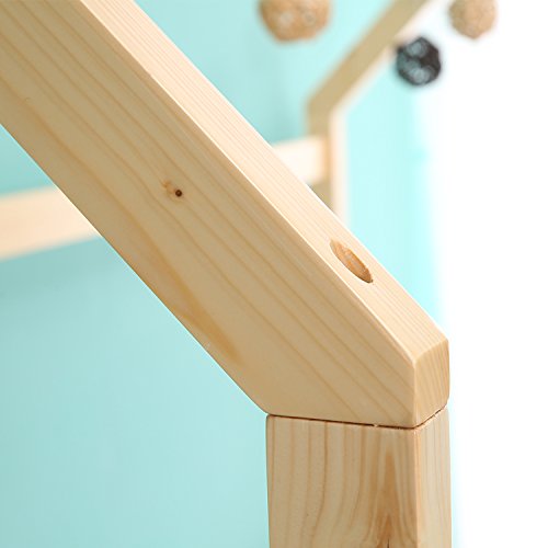 Walcut Children House Bed Frame Toddler Wood Floor Tent Bedroom Furniture #TOP4