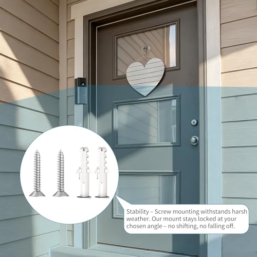 Image of Ring Doorbell Corner Mount Compatible with Wired Doorbell /Plus(2nd) /Pro(3rd) & Battery Doorbell /Pro /Plus(2026 Newest Model) - 15 /30 /45 Degree Adjustable Angle Wedge Mount