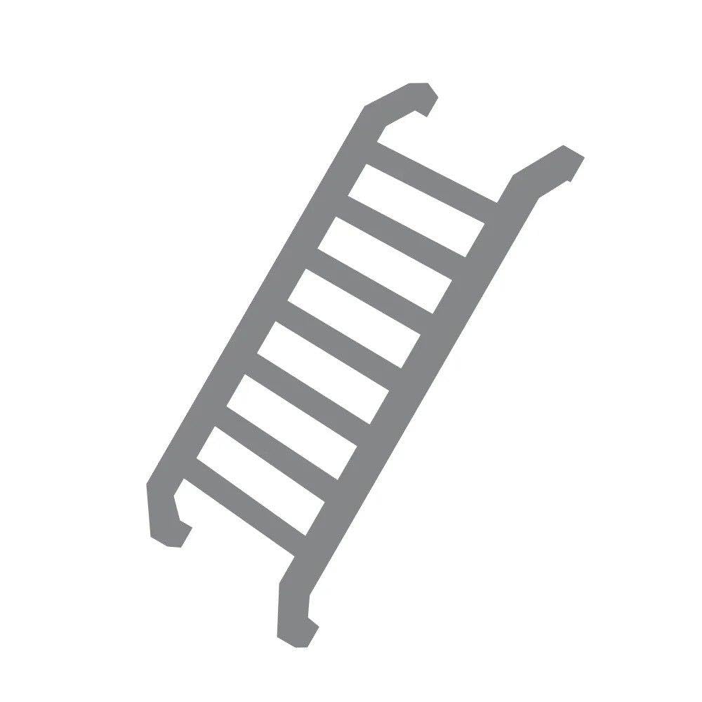 18x7cm Widdle Ladder Stickers Vinyl Little Ladder Car Decals Stickers(Glossy Gray,3pcs)