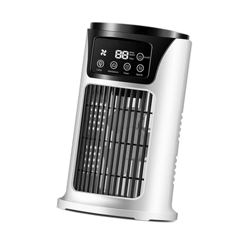 GMBYLBY Refrigeradores Aire Escritorio Unidad Portátil 300 Tanques Agua 6 Ventosas Ventilador Enfriamiento Velocidad 6H Temporizador para Habitación del Dormitorio