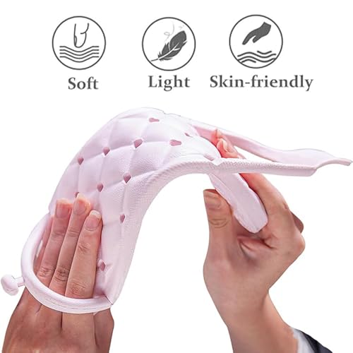 Foldable Travel Shower Shoes with Holes,Dry Quickly Non Slip Bath Slippers,Portable Hotel Lightweight Sandals for Spa Nail Salon Beach Pool Gym3
