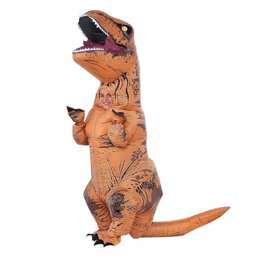 Disfraz Hinchable XXL T-Rex para Niños | Talla 120 a 150cm | Disfraz de Dinosaurio | Fabricado en Poliéster de Alta Resistencia | Sistema Hinchable Incluido | OriginalCup®