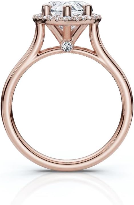 1 CT Moissanite Engagement Ring Colorless VVS1 10K 14K 18K Solid Gold, 925 Sterling Silver Solitaire Engagement Ring Christmas gift for Women
