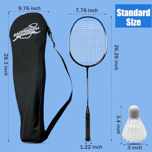 image for Magicorange Badminton Rackets Set of 4 for Outdoor Backyard Games, Inc