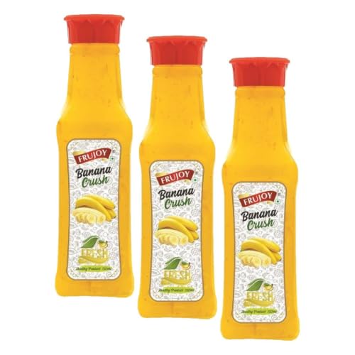 Image of Frujoy Liquid Banana Crush 750Ml|For Fruit Mocktail|Cocktail|Cake|Baking Essentials|Juices|Beverages (Pack of 3)