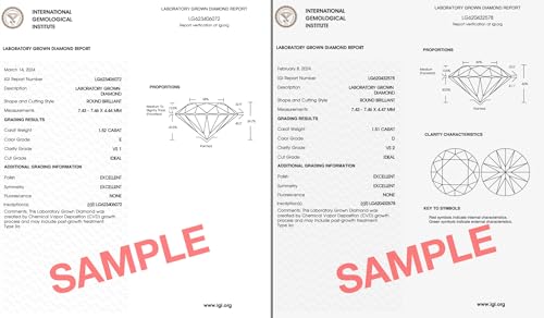 Image of IGI Certified 1 to 10 Carat D-E Color and VS1-VS2 Clarity Lab Grown Diamond Stud Earrings for Women I 14k White Gold Earrings for Her I Secure Screw Back Made in USA by Beverly Hills Jewelers