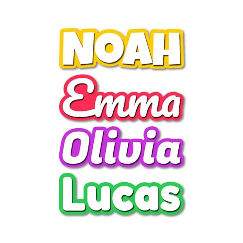 Custom Name Decal (5' Wide) – Personalized Vinyl Sticker for Water Bottles, Laptop, Mailboxes –...