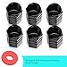 6Pack Valve Stem Caps for Raiders, Sport Fan Tire Air Valve Cover with Rubber Sealing Leak-Proof, Aluminum Alloy Anti Corrosion Valve Caps for Cars Trucks Bicycle Motorcycle