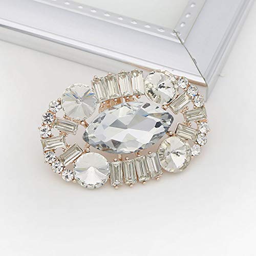 Clips à chaussures dorés orné de strass au design raffiné de mariage