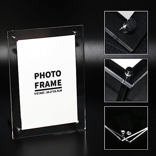 Cornice in per Foto Trasparente Autoportante in con Supporto in Metallo per Certificati e Foto Bordo dritto 24.2 x 29.3 cm 10 pollici acrilico