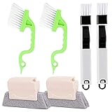 Aulpon Window Groove Cleaning Brush Window Cleaner Tools,Hand-held Sliding Door Track Cleaning...