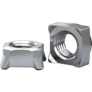 Fengxcui Vierkant-Schweißmutter M5-10Stk 304 Edelstahl