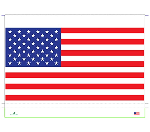 Leaveshade Rv Awning Fabric Replacement Camper Trailer Awning Fabric Super Heavy Vinyl Coated Polyester 12'3''(Fit For 13' Awning)-Usa Flag (Custom Looking) #TOP4