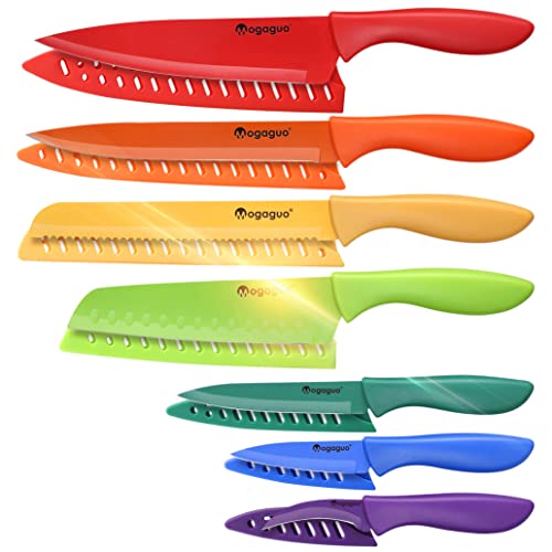Mogaguo-14-Piece-Rainbow-Professional-kitchen-knife-Set-Sharp-Knife-Set-for-Cutting-Meat-Kitchen-Knife-Set-with-Sheath-Covers