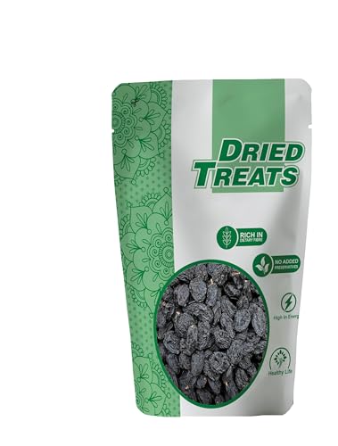 Image of Dried Treats Dried Fruits Nuts And Seeds (Black Raisins /Kail Kishmish, 200 Gm)