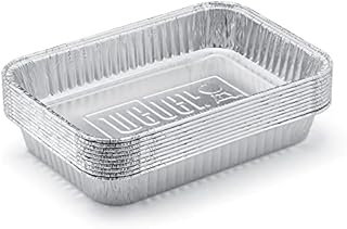 Weber Small Drip Pans Aluminum 8.5" X 6" - Pack of 10