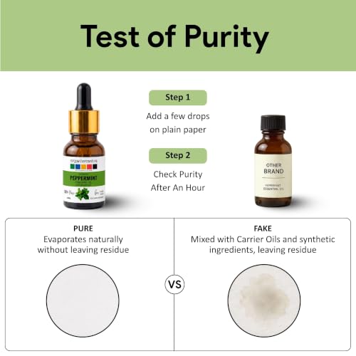 Image of Organix Mantra Peppermint Oil for Skin, Hair, Personal Care & DIY - 100% Natural & Steam Distilled Oil - 15ML