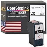 DoorStepInk Remanufactured in The USA Ink Cartridge for Lexmark 18C1428#28 Black X Series X2500 X2530 X2550 X5070 X5075 X5320 Z Series Z1300 Z1310 Z1320 Z845