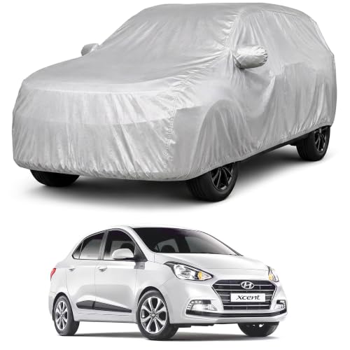 Image of Autofact Car Body Cover Compatible with Xcent 2014-2020 | Custom Fit Car Cover | 100% Water-Resistant| Triple-Stitched Lightweight Fabric | Dustproof | Indoor & Outdoor Use | Elastic Bottom